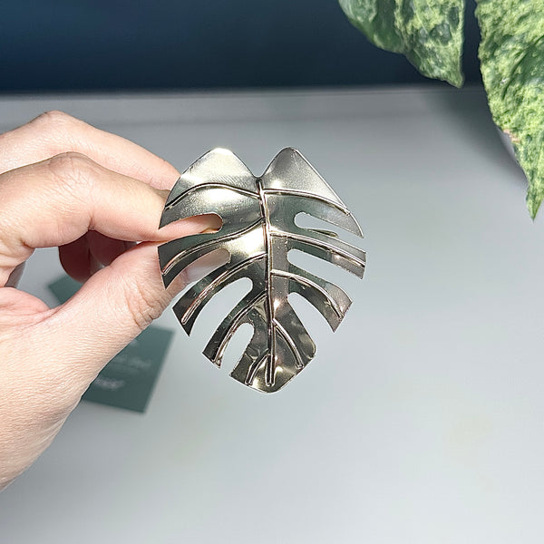 ✨ Anneaux de serviette en métal – Feuille Monstera (Lot de 2)