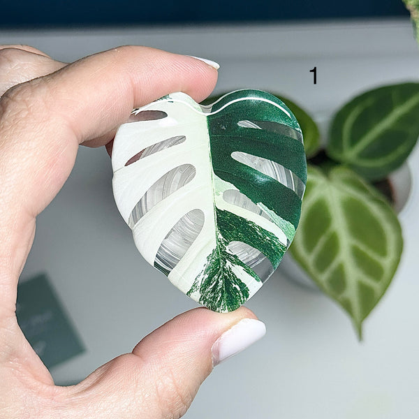 🍃 Support de téléphone feuille verte – Prise confortable et design nature