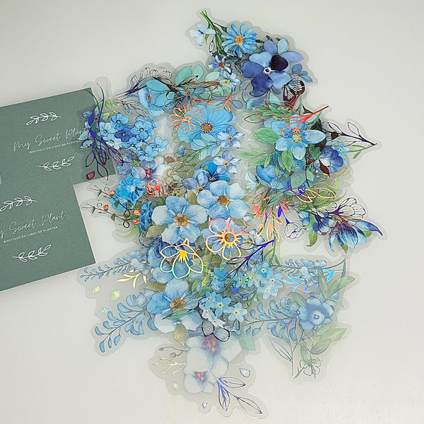 🌸 Lot de 40 autocollants – Fleurs et plantes - Divers Modèles