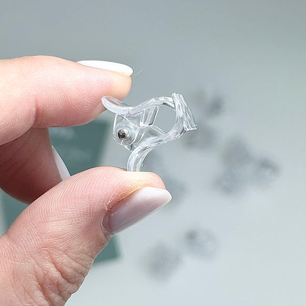 🌿 Pinces Transparentes pour Tuteurs – Lot de 10