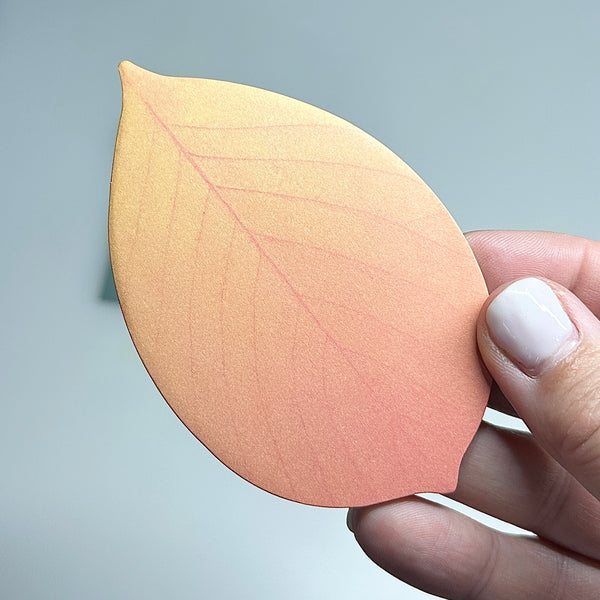 🍃 Bloc de 25 Feuilles de Notes Adhésives en Forme de Feuille
