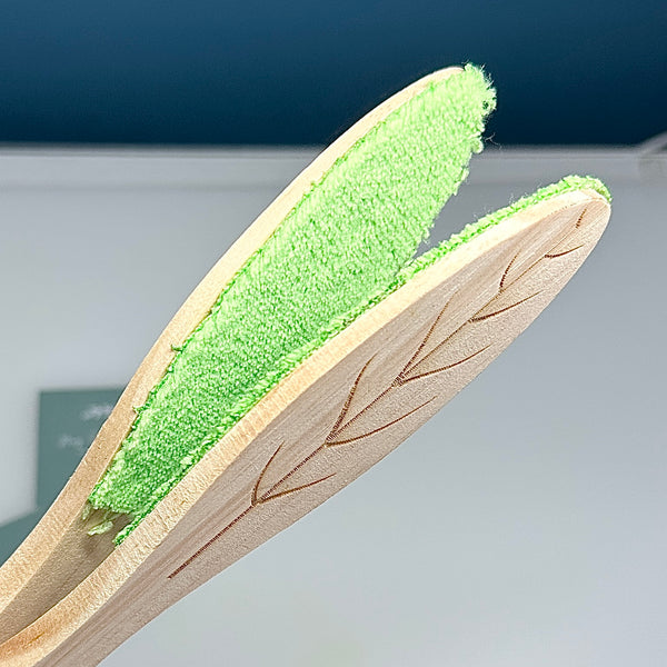 🌿 Pince de nettoyage double face en bambou et microfibre – Entretien doux et efficace des feuilles de plantes