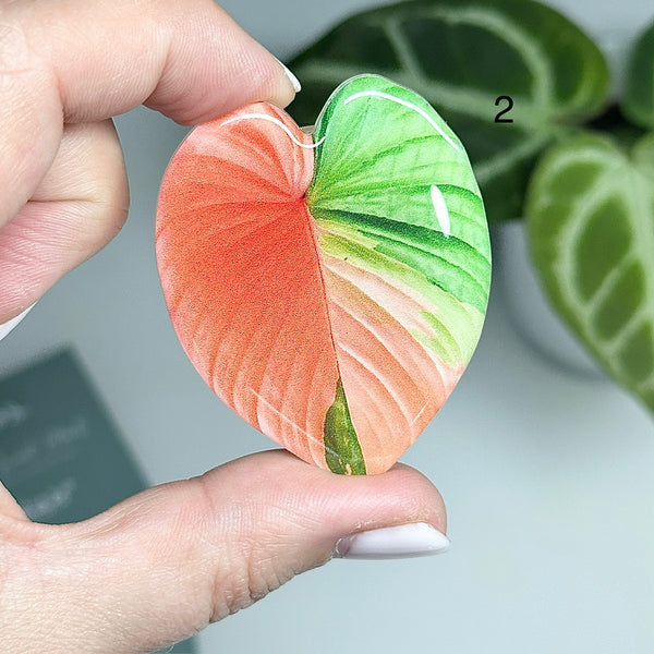 🍃 Support de téléphone feuille verte – Prise confortable et design nature