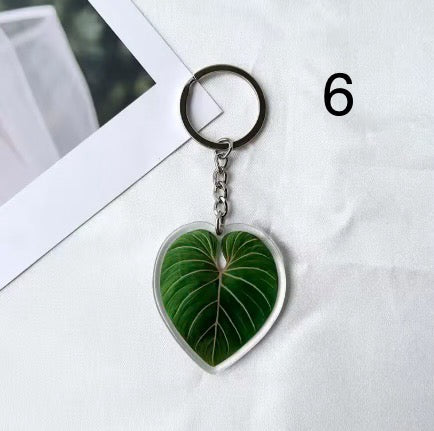 🌿 Porte-clés feuille