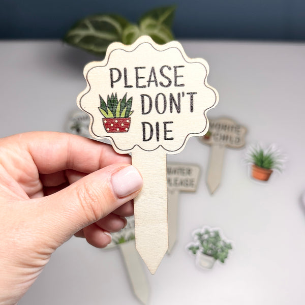 🌱 5 Panneaux Amusants en Bois pour Plantes