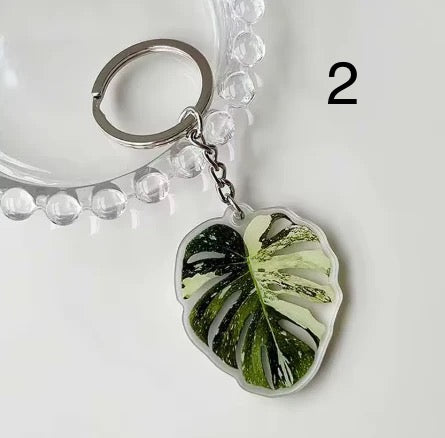 🌿 Porte-clés feuille