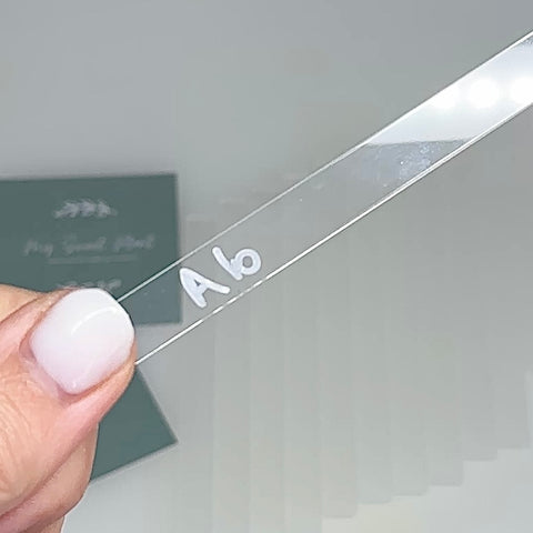 🌿 Étiquettes de plantes en acrylique transparent – Lot de 12 avec marqueur