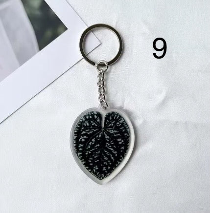 🌿 Porte-clés feuille