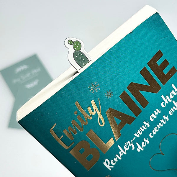 📚 Marque-pages magnétiques design Cactus – Lot de 3 marqueurs de page