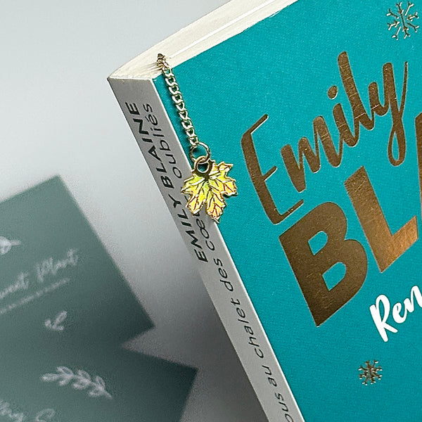 📖 Marque-page en métal – Feuille