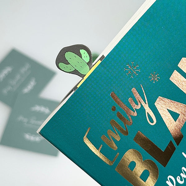 📚 Marque-pages magnétiques design Cactus – Lot de 3 marqueurs de page