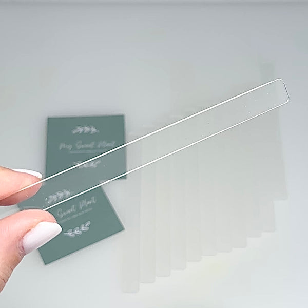 🌿 Étiquettes de plantes en acrylique transparent – Lot de 12 avec marqueur