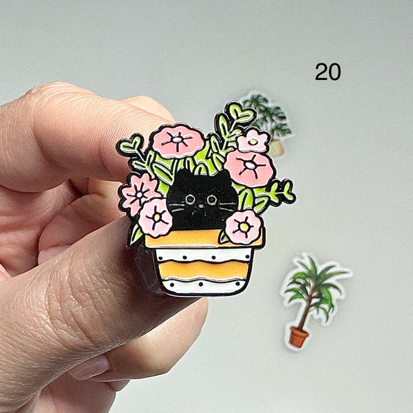 🌿 Pin’s Chat  – Acier Inoxydable 🌿