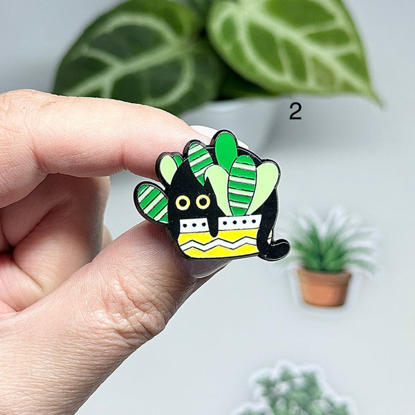 🌿 Pin’s Chat  – Acier Inoxydable 🌿