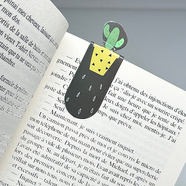 📚 Marque-pages magnétiques design Cactus – Lot de 3 marqueurs de page