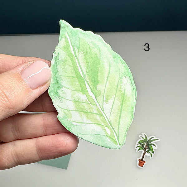 🍃 Bloc de 25 Feuilles de Notes Adhésives en Forme de Feuille