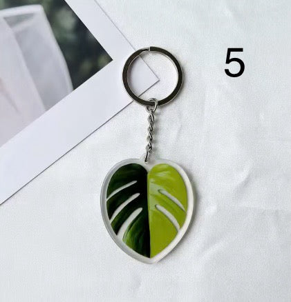 🌿 Porte-clés feuille