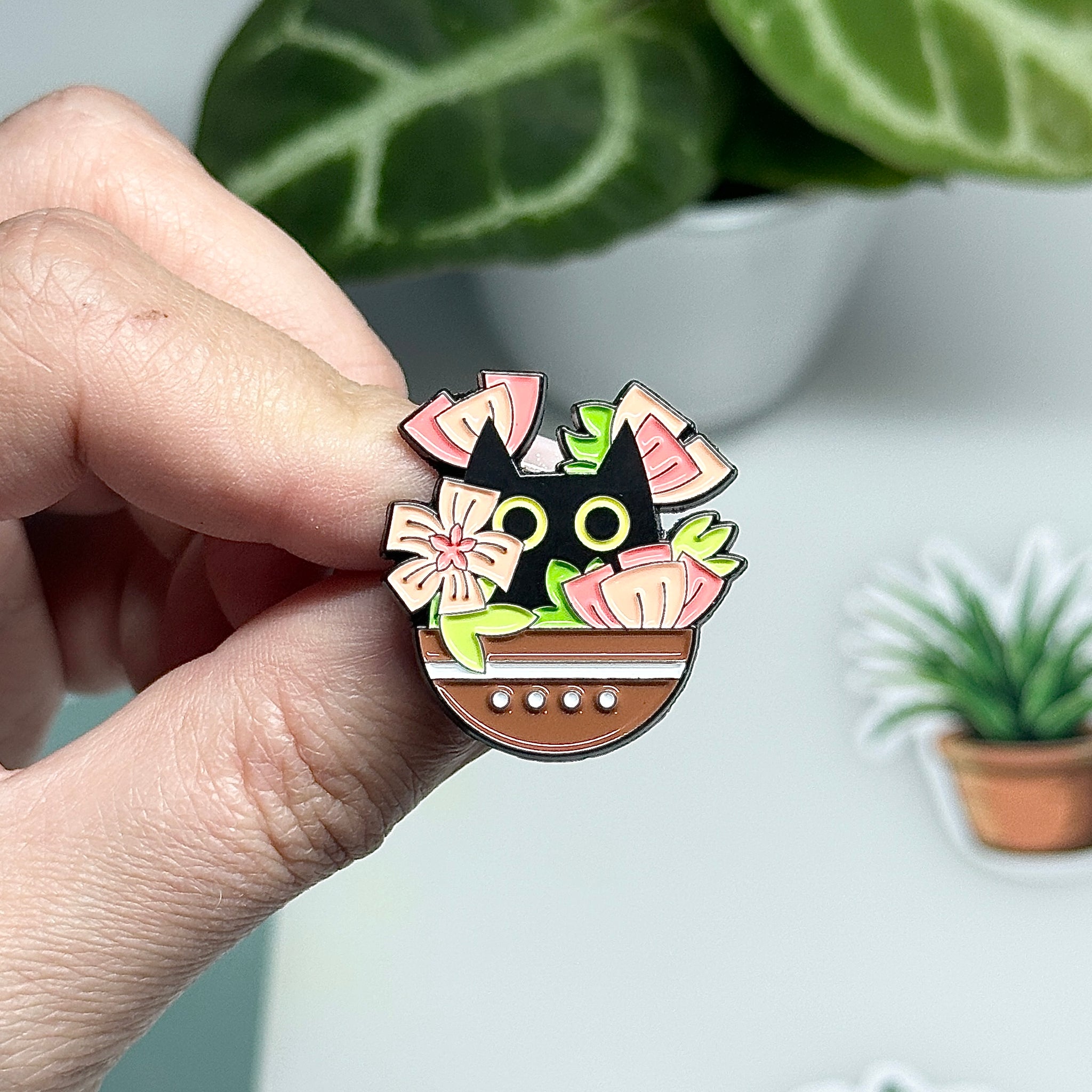 🌿 Pin’s Chat  – Acier Inoxydable 🌿