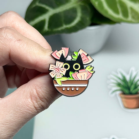 🌿 Pin’s Chat  – Acier Inoxydable 🌿