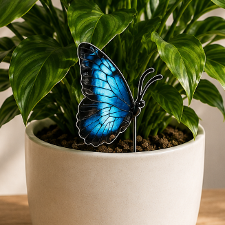 🦋✨ Papillon Bleu décoratif à planter ✨🪴