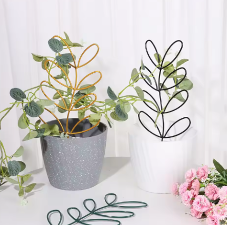🌿 Support de fleurs pour plantes grimpantes d'intérieur – Métal Doré ou Noir 🌿