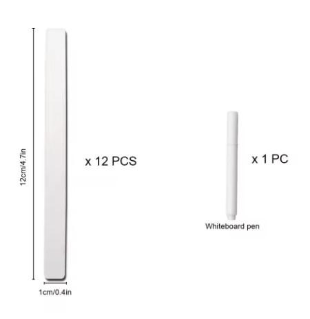 🌿 Étiquettes de plantes en acrylique transparent – Lot de 12 avec marqueur