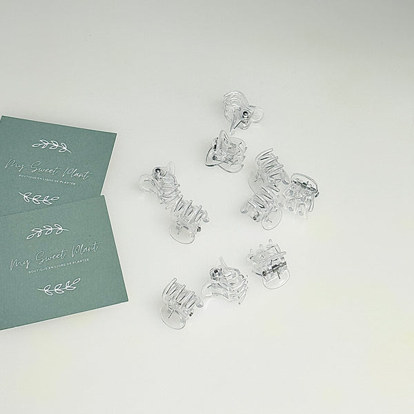 🌿 Pinces Transparentes pour Tuteurs – Lot de 10