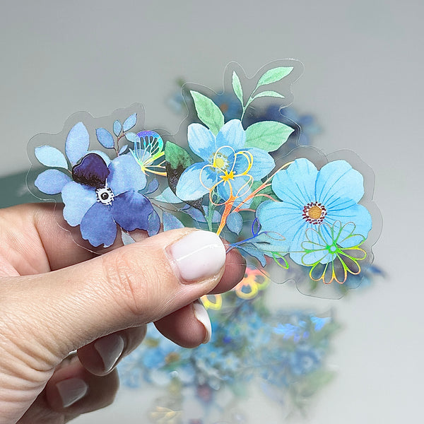 🌸 Lot de 40 autocollants – Fleurs et plantes - Divers Modèles