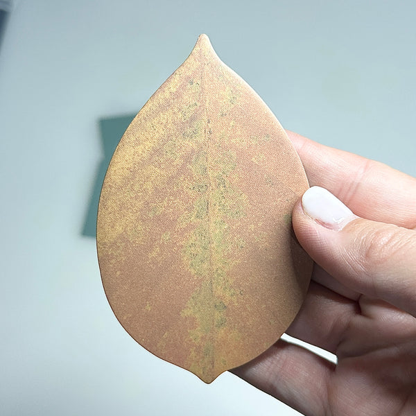 🍃 Bloc de 25 Feuilles de Notes Adhésives en Forme de Feuille