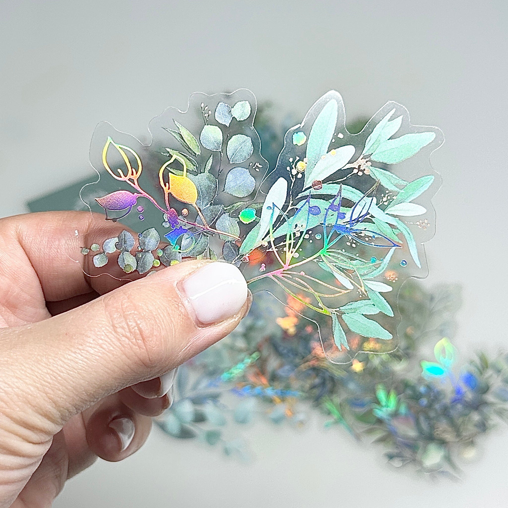 🌸 Lot de 40 autocollants – Fleurs et plantes - Divers Modèles