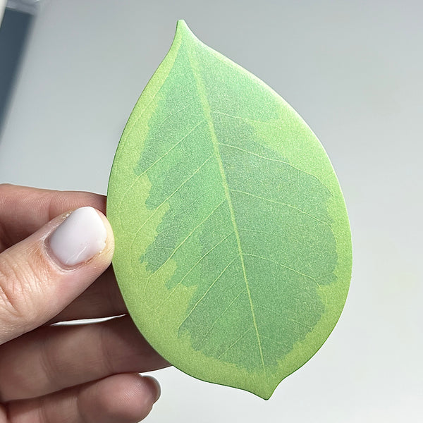 🍃 Bloc de 25 Feuilles de Notes Adhésives en Forme de Feuille