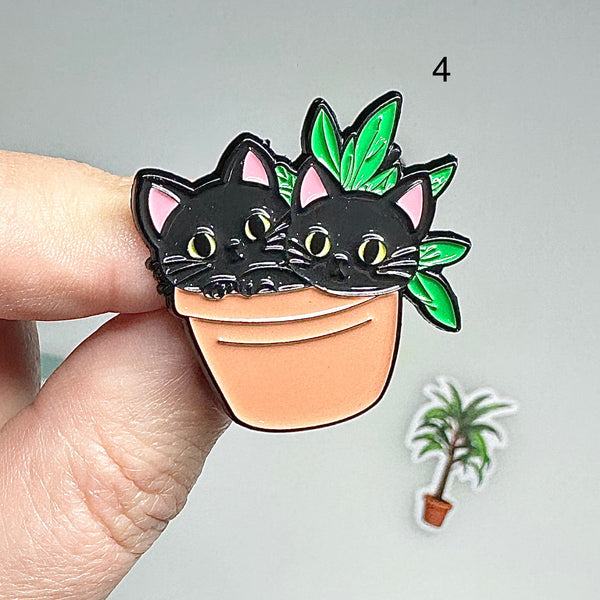 🌿 Pin’s Chat  – Acier Inoxydable 🌿
