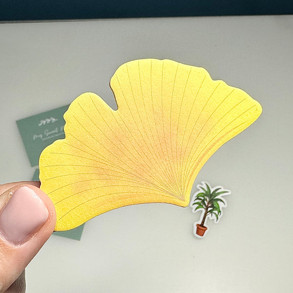 🍃 Bloc de 25 Feuilles de Notes Adhésives en Forme de Feuille