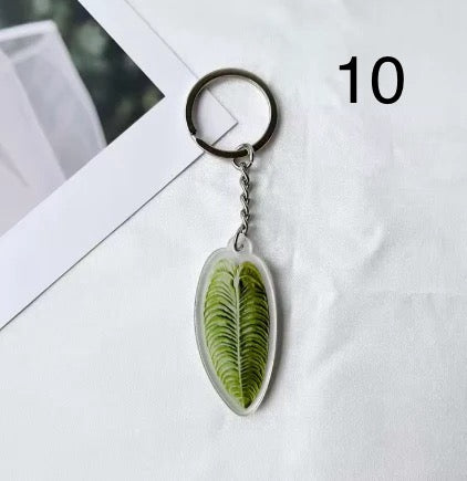 🌿 Porte-clés feuille
