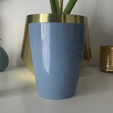 Cache Pot Bleu Lilas Plastique M12
