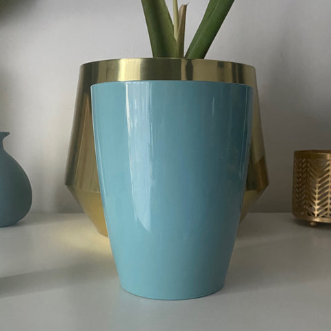 Cache Pot Bleu Plastique M12