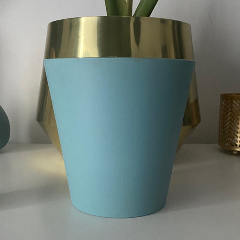 Cache Pot Bleu Plastique M