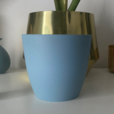 Cache Pot Bleu Plastique L