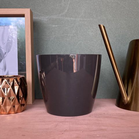 Cache Pot Noir Plastique L