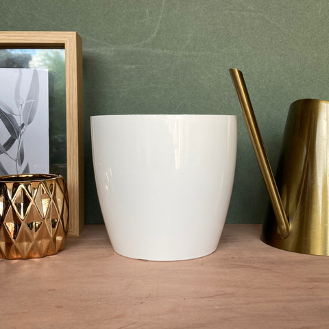 Cache Pot Blanc Plastique M