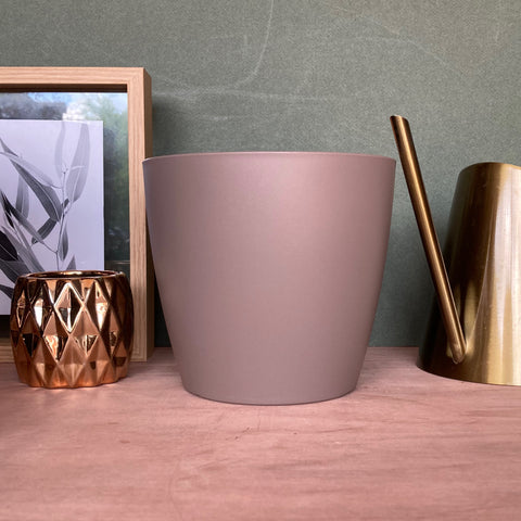 Cache Pot Taupe Plastique L