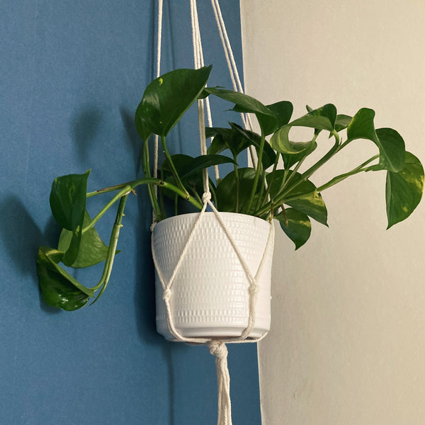 Suspension Macramé Beige 122cm