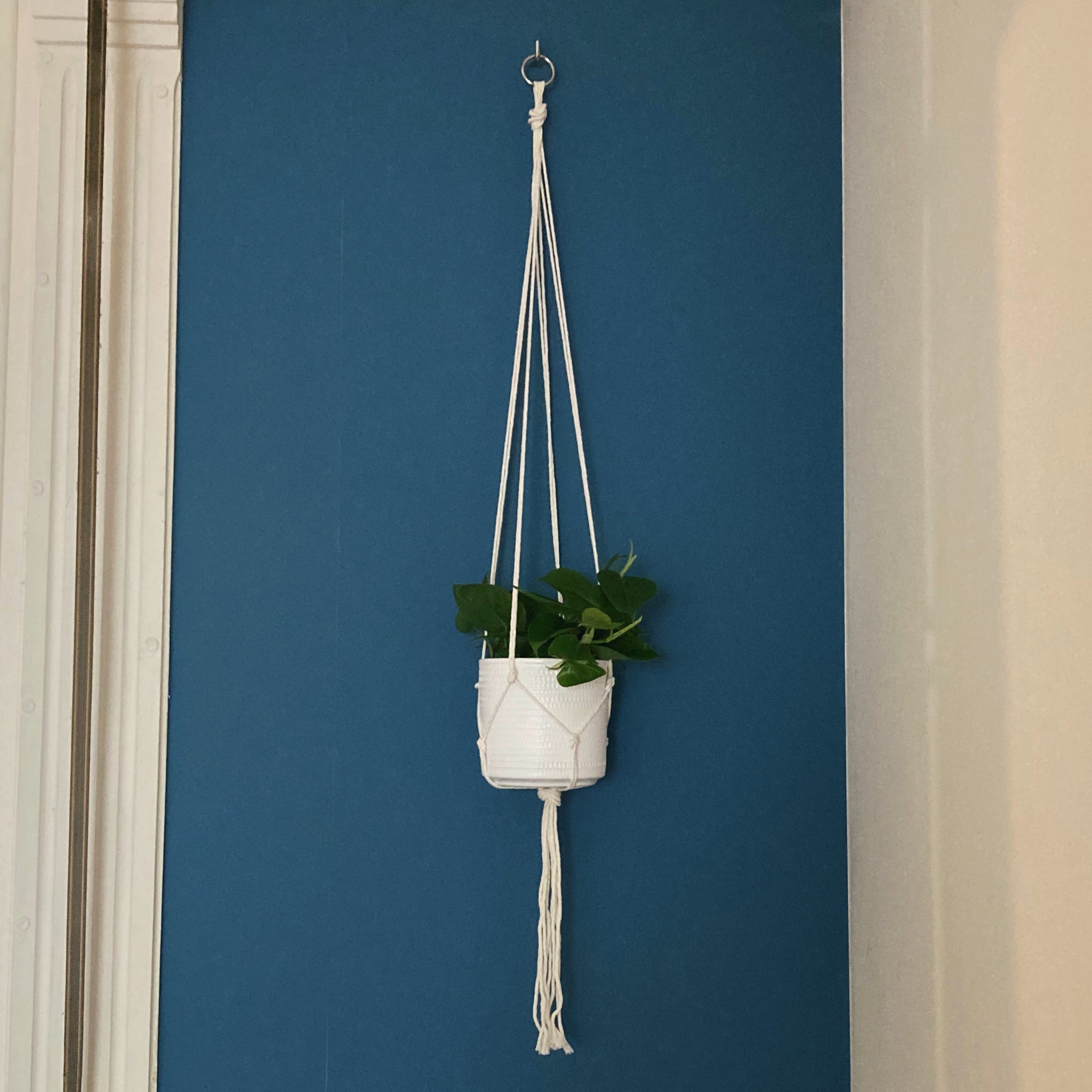 Suspension Macramé Beige 105cm