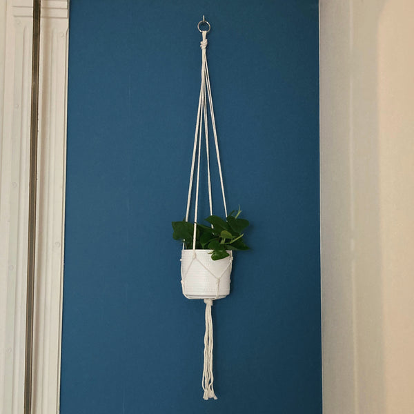 Suspension Macramé Beige 105cm