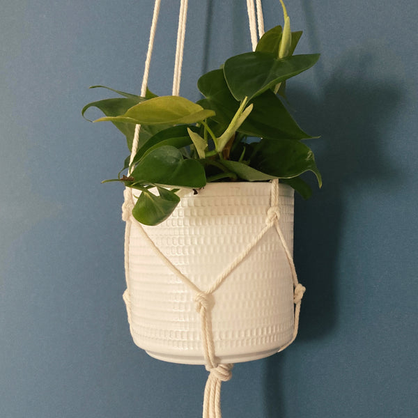 Suspension Macramé Beige 105cm