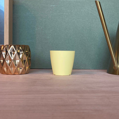 Cache Pot Mat Jaune XS